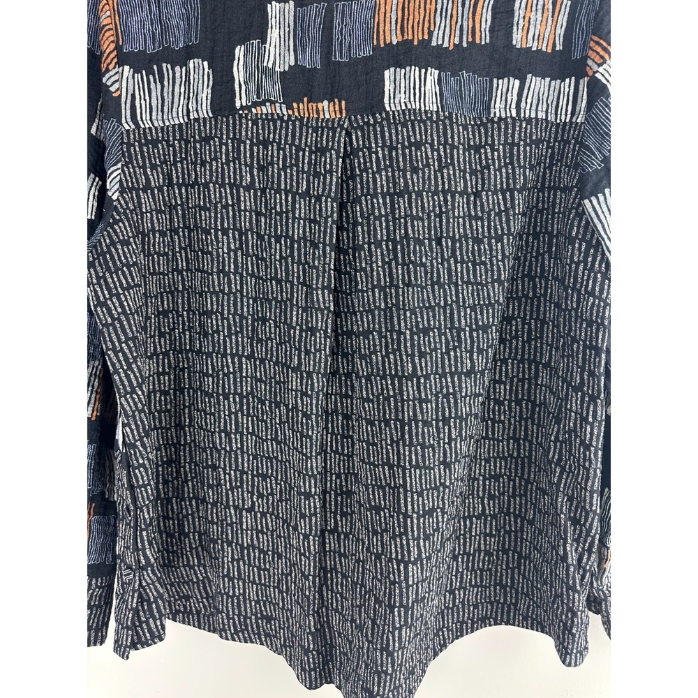 Habitat 2 Piece Set Crinkle Textured Abstract Geo Print Top & Pants Lagonlook L - Picture 8 of 16
